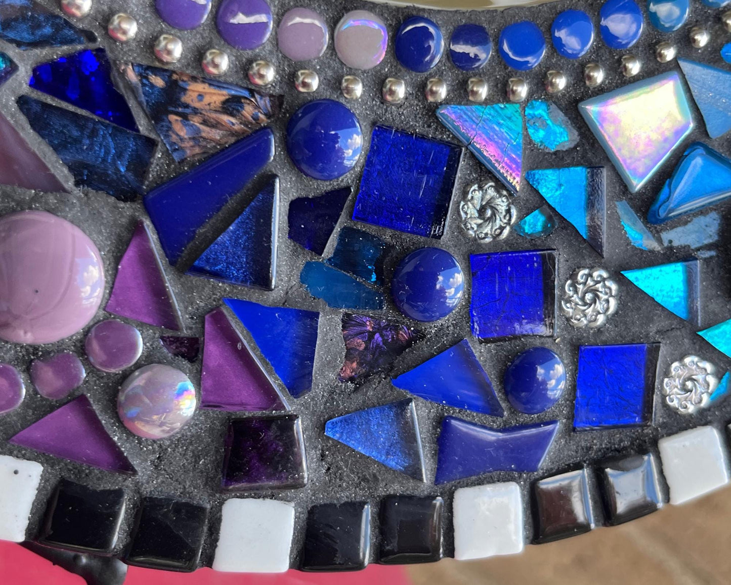 Rainbow Mosaic Mirror|14 inches| add some Whimsy to your wall - MIRRORS